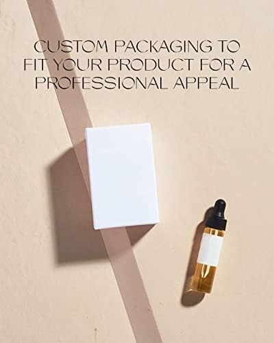 Бяла хартиена кутия, Опаковка, за да тънки, тесни, малки продукти, дълбочина страна 0,25 инча, дължина и ширина на избор, Опаковане 35