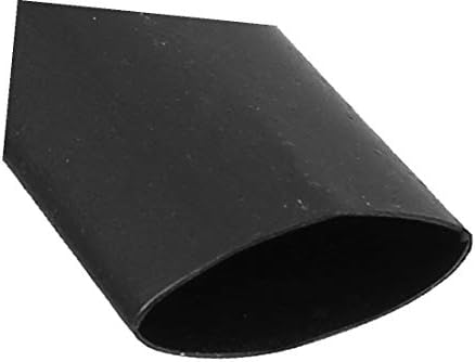 X-DREE Polyolefin изолирующая свиване на тръба с дължина 8 mm, с диаметър 1 м Черен цвят в съотношение 2:1 (Tubo termorestringibile termorestringente
