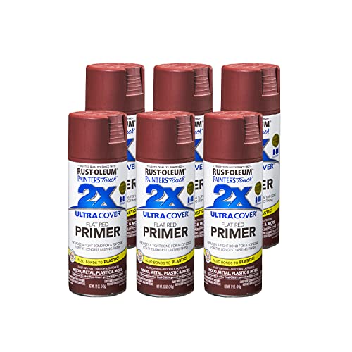 Боя-спрей Rust-Crotonis 249128-6PK Painter's Touch 2X Ultra Cover, 11 мл, Метален Алуминий, 6 опаковки и 249086-6 PK Painter's Touch