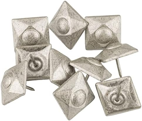 Оловен Усеченная Осмоъгълна Пирамидка с Кръгла глава за тапицерия | Диаметър 13/16 × дължина 5/8 | Опаковка от 16 броя | Декоративни