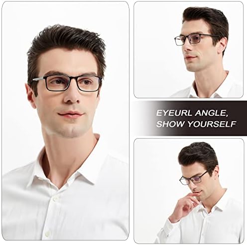 Очила за четене EYEURL за мъже -7 опаковки Сини Заключващи светлинни точки за компютърни Ридеров TR90 Леки Компютърни Ридеры Дамски Очила