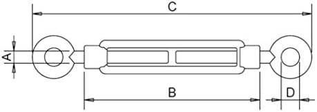 MarineNow 316 Неръждаема стомана с проушиной и въртящ се пръстен от морската марка M4, M5, M6, M8, M10, M12; Изберете 1, 2, 5, 10 или