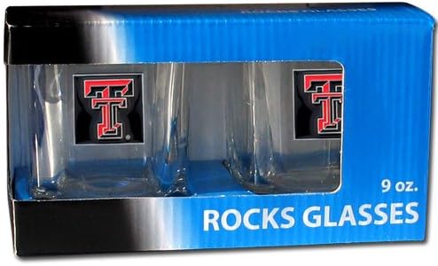 Комплект чаши за вино NCAA Texas Tech Red Raiders Rocks
