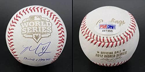 Медисън Бумгарнер ПОДПИСА ДОГОВОР С PSA World Series Baseball Джайънтс 2012 / DNA С АВТОГРАФ - Бейзболни топки с автограф
