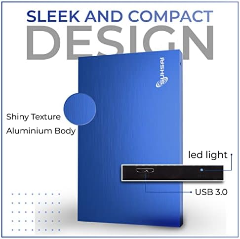 Външен твърд диск SUHSAI 500 GB Джобен размер Преносим твърд диск, USB 3.0 За съхранение и архивиране на Външен твърд диск с разширение