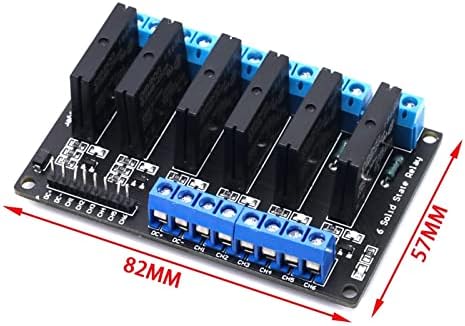 ANIFM Релеен модул твърд високо ниво 5 В 12 В 24 vdc 1 2 4 8-канален solid state relay модул 1 бр. (Цвят: 24-високо ниво, размер: 8 канала)