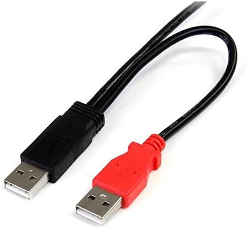 StarTech.com USB Кабел Y с дължина 1 метър за външен твърд диск - Двойно USB A-Micro B (USB2HAUBY1)