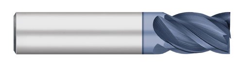 Твердосплавная Бележка fresa Титан TC21151 VI-Pro с променлив индекс, Дължина мъничета, 4 Канала, Квадратен край, Покритие ALCRO-Max