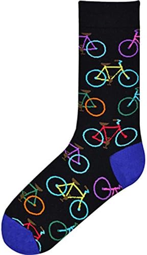 K. Bell Чорапи мъжки Спортни чорапи за активен отдих, Новост, Ежедневни Чорапи за екипажа, Ярки Истории (Синьо), 6 12 САЩ
