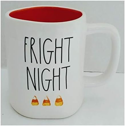Колекция Rae Dunn Artisan от Magenta Candy and Coma Fright Night с дизайн от кенди Царевица Оранжево Комплект за Хелоуин с 2 Кафе Чаени