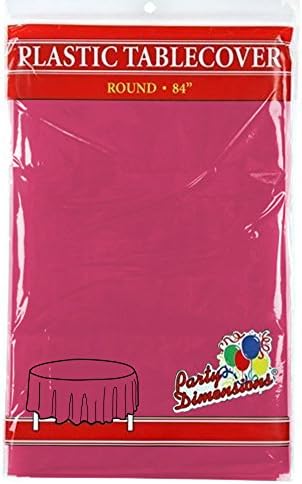 Пластмасови Кръгли капаци за маси 84 инча - 22 цвята, Изберете цвят: светло розов