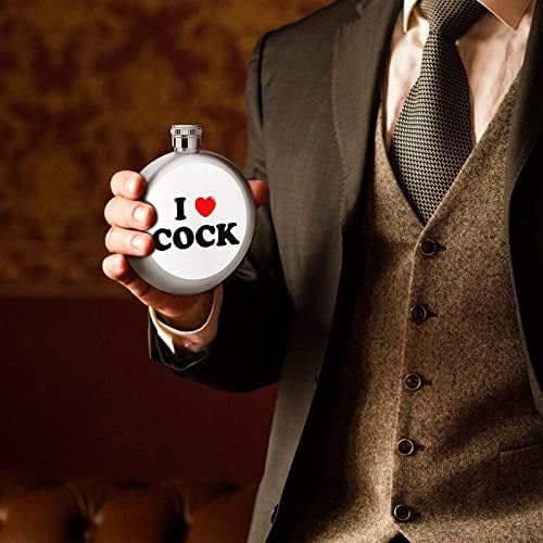 Фляжка за алкохол I Love Cock от неръждаема стомана, 5 грама, за вино, напитки, през цялата ръчен преносим с забавен принтом