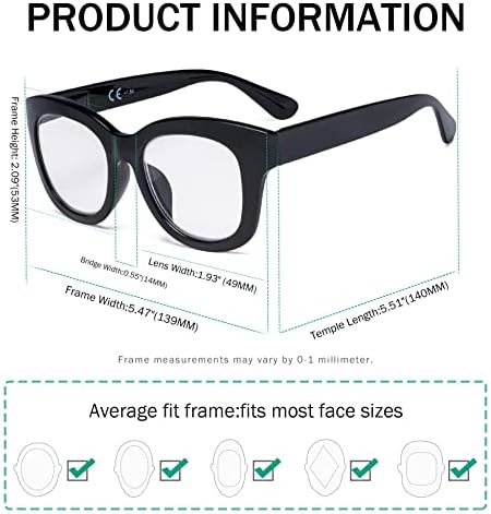 Eyekepper Спестете 10% на 5 опаковки женски очила за четене в ретро стил голям размер, и 4 опаковки ридеров голям размер в стил котешко