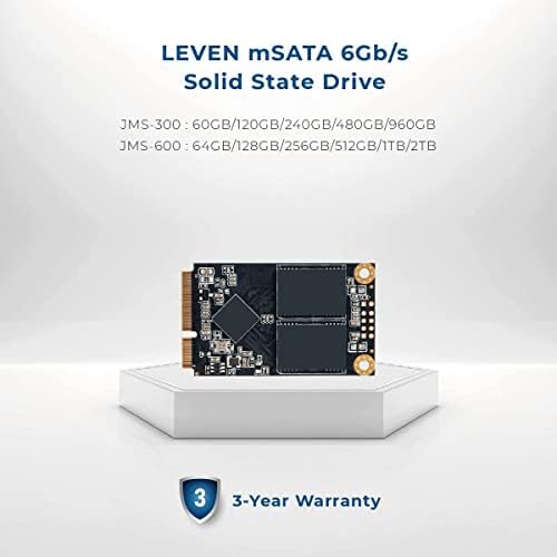 Твърд диск LEVEN JMS600 mSATA SSD 2 TB 3D NAND SATA III 6 Gb/сек, Вътрешен твърд диск mSATA (30x50,9 мм)