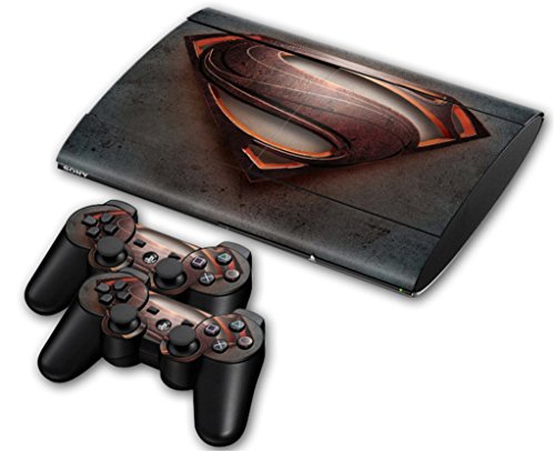 Готина игрова конзола PS3 PlayStation 3 Super Slim 4000 + 2 контролера, стикер на кожата, винетка