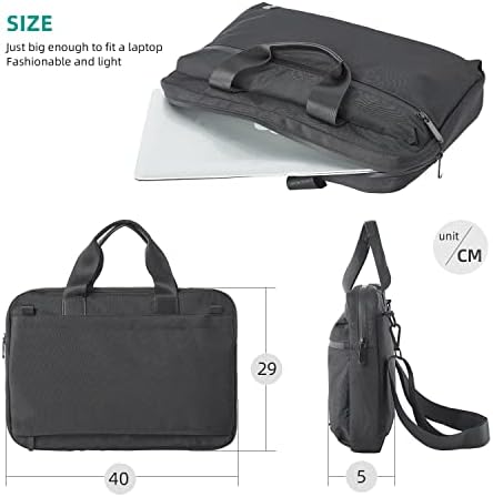 Чанта за лаптоп, Водоустойчив Портфейл с Дизайн на чанти през рамото си, през рамо, Чанта за Носене на лаптоп 15,6 за Мъже, Бизнес, Пътуване,