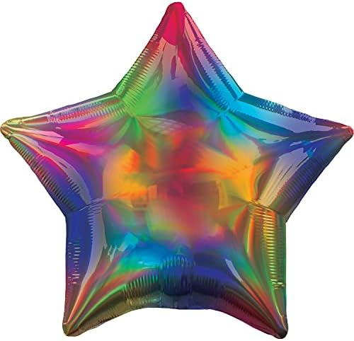 Балон от фолио Anagram 19Star-Переливающаяся с Всички цветове на Дъгата, Многоцветен