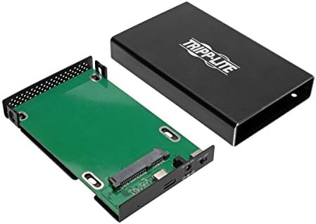 Трип Lite USB 3.1 Gen 2 (10 gbps) SATA SSD / HDD към USB C, Адаптер за корпуса на USB Type C с UASP поддръжка, Металик, Съвместим с Thunderbolt