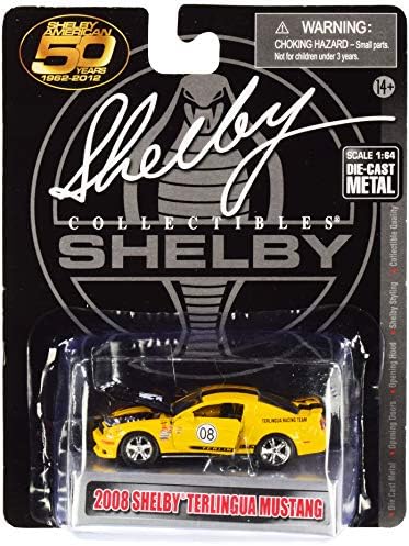2008 Ford Shelby Mustang 08 Terlingua Оранжево-черен Shelby American 50 години (1962-2012) 1/64 Molded модел на колата от Shelby Collectibles