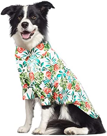 Хавайски Костюм на Куче HDKUW, Летни Дрехи За кучета, Готини Тениски, Хавайска Риза за Кучета, Дизайн за Лятна почивка в Морския лагер