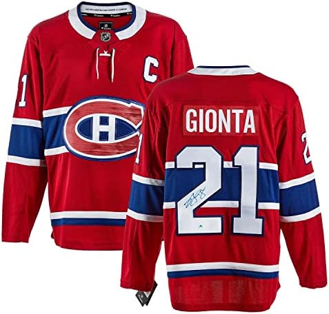 Тениска Брайън Gionta Montreal Canadiens с автограф от Фанатици - Тениски НХЛ с автограф
