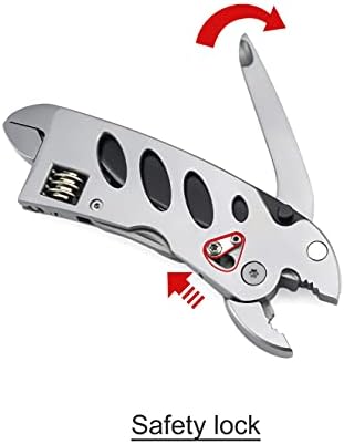 Многофункционален гаечен ключ от една страна преносим EDC с 3-инчов голям нож и кутия пролетта клещи / плоска отвертка / Philips Отвертка