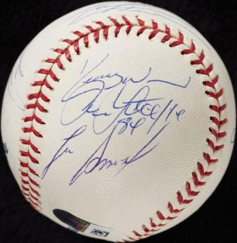 Кери Ууд, Марк преди Грег Мэддукс Къбс Легендарни питчеры MLB Бейзбол С Автограф - Бейзболни топки с автографи
