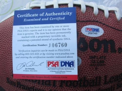 Джери Райс подписа Футболна топка супербоул XXIII MVP на НФЛ С Рисувани PSA/DNA auto - Футболни Топки С Автографи
