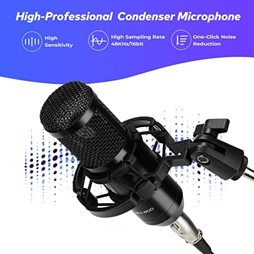 Комплект конденсаторных микрофони Asmuse BM-Mic 800 Kit с Жива звукова карта за излъчване