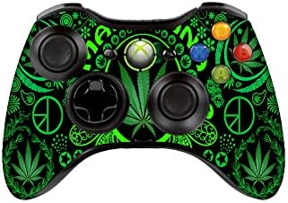 Обвивка За ДЖАДЖИ, Напечатанная Винил Стикер, Само за Xbox 360 контролера - Trippy Pot Leaf