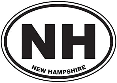 Овална Табелка на щата Ню Хемпшир, Стикер на колата NH Truck Винил Броня Стикер, Залепен на всяка повърхност 5