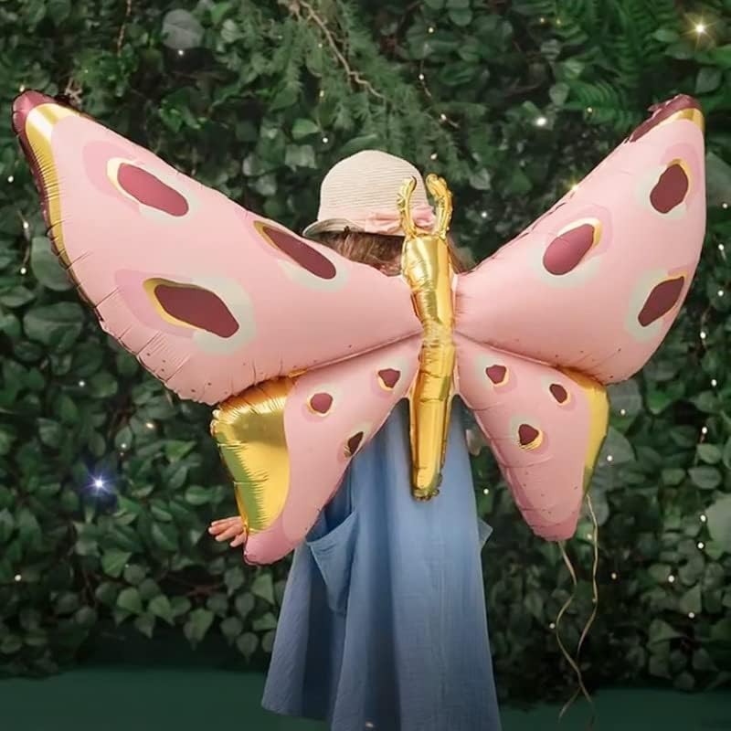 Гигантски Въздушен балон с пеперуда |Опаковка от 2/50 балони от фолио с пеперуди за украса на Парти в чест на рождения Ден на принцеса