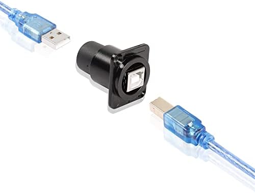 QIANRENON Адаптер за свързване към панельному креплению USB B-USB A USB B Конектор за свързване към USB 2.0 Конектора за прехвърляне
