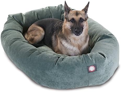 52-инчов Легло за кучета Azure Villa Collection Micro Velvet Багел От Majestic Pet Products