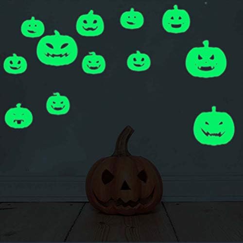 BESTOYARD 1 Лист Хелоуин Светещи Стикери Флуоресцентни Етикети Празнични Фестивални Стикери за Стена (Мультяшная Тиква) за Хелоуин Вечерни