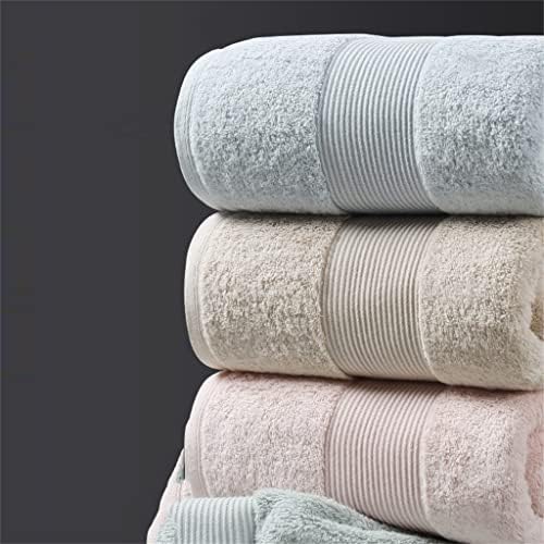 LDCHNH Голямо кърпи за баня, изработени от памук, плътен, за мъже и жени, за дома, бързо впитывающее вода, сухо и 2 може да се носи,