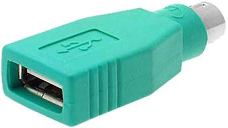 New Lon0167 USB To PS/2 Mouse Conversion Adapter Connector - Green(Adapter für USB-zu-PS / 2-Mausumwandlungsstecker - Grün