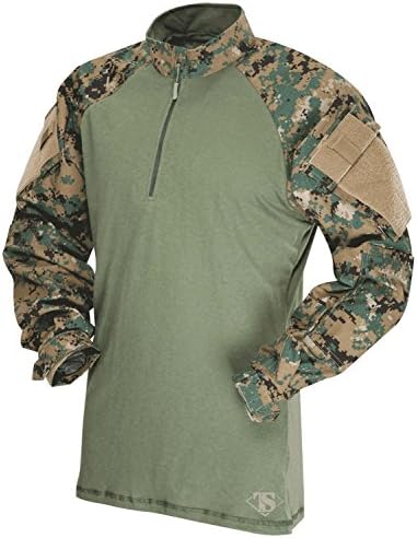 Мъжки бойна риза Tru-Spec T. R. U. с цип 1/4, Woodland Digital /Маслинено-сив цвят, по-Голямата дължина