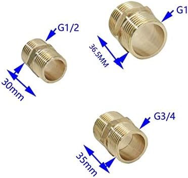 Адаптер за свързване на маркуч Месинг 1 Инч 1/2 3/4 Инча Мед Метални Фитинги за тръба с външна резба G1/2 G3/4 G1 Медни Ремонтни фитинги