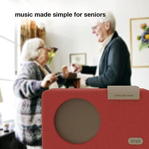 Музикален плеър SMPL One-Touch, Аудиокниги + MP3 Качество на звука, Стабилна дървена кутия в ретро-стил, 4 GB USB с 40 включени ностальгическими