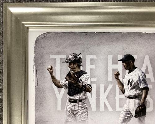 Бейзболна Основната Снимка Four С Автограф на Ню Йорк Янкис Дерек Джетера с автограф Щайнер В рамка Снимки на MLB С автограф