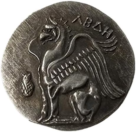 Старинните Занаяти Гръцка Монета С Медна Сребърно Покритие Состаренный Сребърен Долар Сребърен Кръг 453