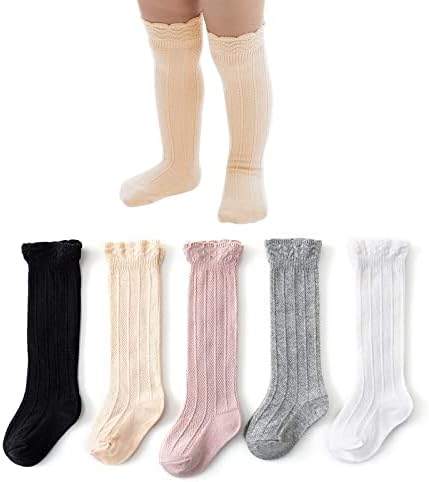 Американски Тенденции Детски Чорапогащи до Коляното За Момичета, Дълги Чорапи-Тръба За Момчета, Новородени Бебета, Чорапи С Волани За