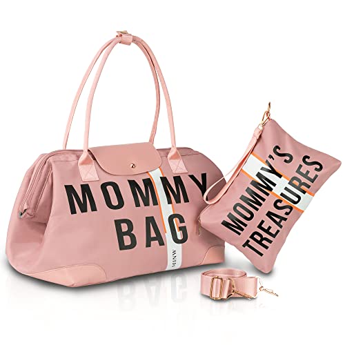 MINW Mommy Bag Пакет за болницата – Атрактивни предмети от първа необходимост за бременни – Голяма чанта за семейна почивка и стилен