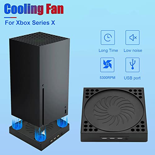 Охлаждащ Вентилатор Led на Вентилатора за Охлаждане на Игрова Конзола Вертикална Поставка USB Охладител за Xbox X Серия