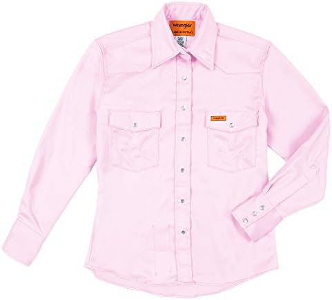 Работни облекла Wrangler Riggs Дамски Пожароустойчива Работна риза FR в западен стил с дълъг ръкав на бутоните
