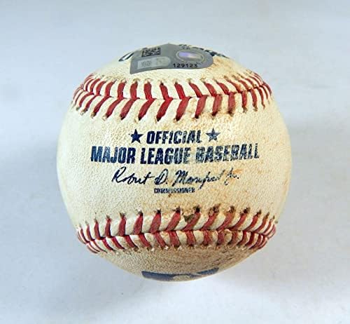 2022 Ню Йорк Метс Маями Марлинс Използван В играта Бейзбол Джеф Бригъм Джеф Макнил PID - Използваните В играта Бейзболни топки