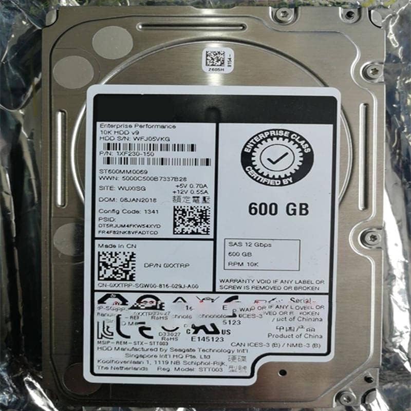 Твърд диск, 600 GB 2,5 10K SAS 12 Gb/сек. 128 MB за вътрешен твърд диск на твърдия диск от корпоративен клас за 0XXTRP ST600MM0069