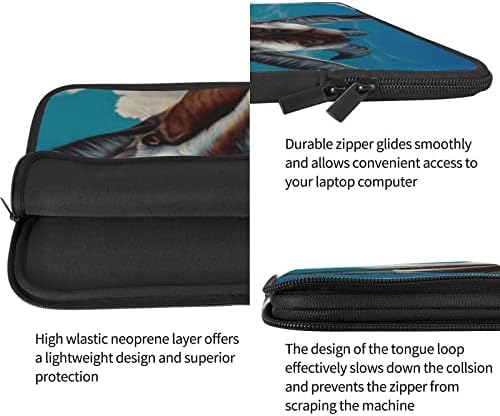 Малка чанта за лаптоп FFEXS Коза, здрав водоустойчив плат, чанта за лаптоп 13/15 инча, за бизнес, за училищна употреба.