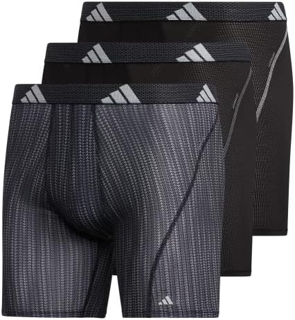 бельо adidas Men ' s Sport Performance Mesh Boxer Brief (3 опаковки)
